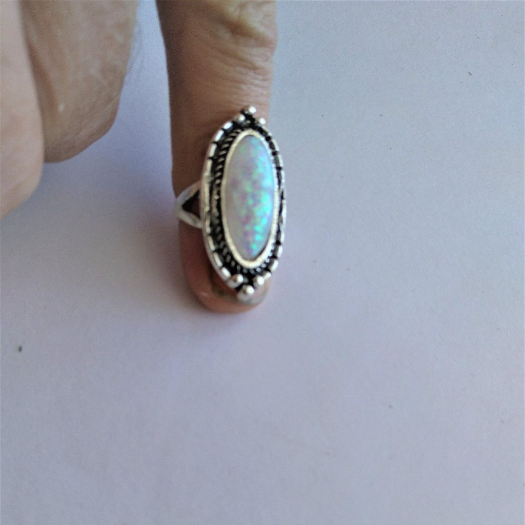 Simulated Tribal Opal Ring